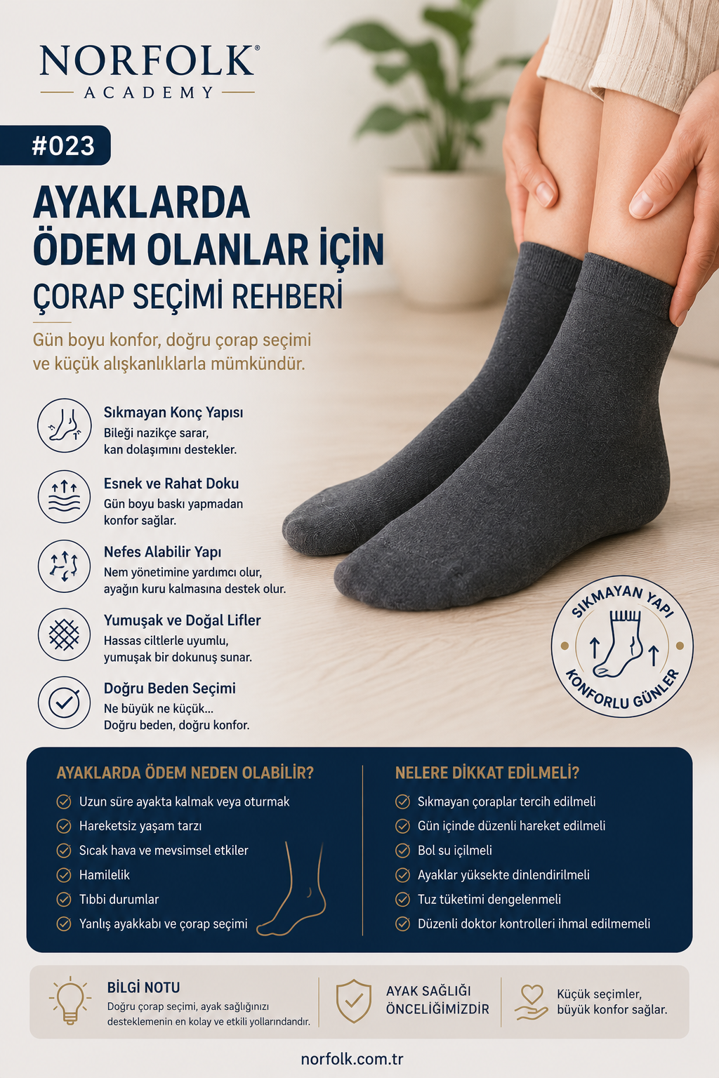 Ayaklarda Ödem Olanlar İçin Çorap Seçimi | Günlük Konfor Rehberi