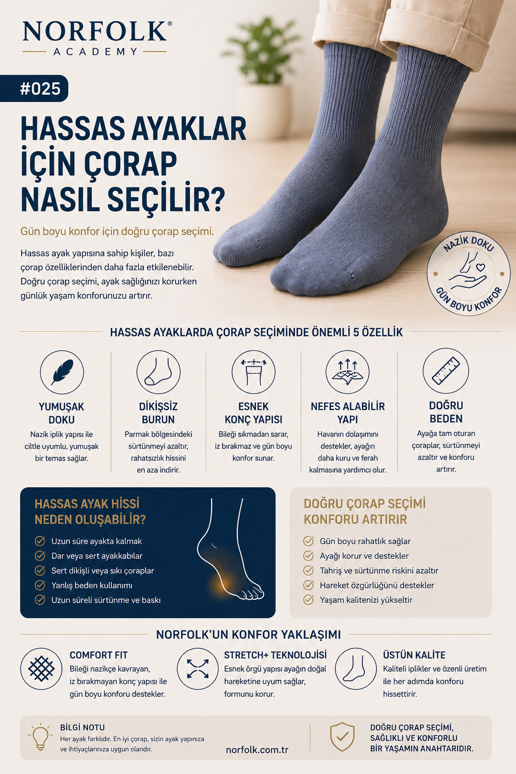 Hassas Ayaklar İçin Çorap Nasıl Seçilir? | Norfolk Academy