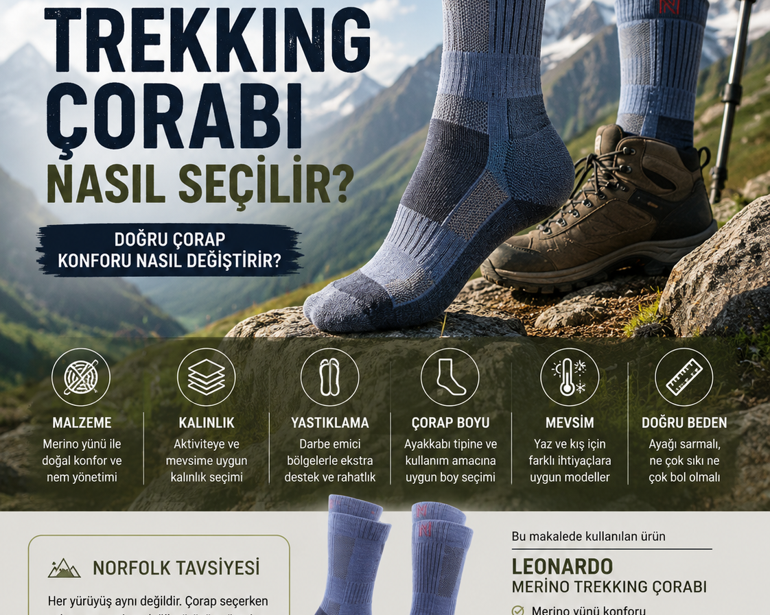 Trekking Çorabı Nasıl Seçilir? Doğru Çorap Rehberi | NORFOLK Merino Academy
