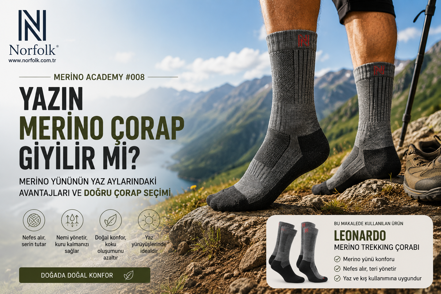 Yazın Merino Çorap Giyilir mi? Merino Yünü Yaz İçin Uygun mu? | NORFOLK