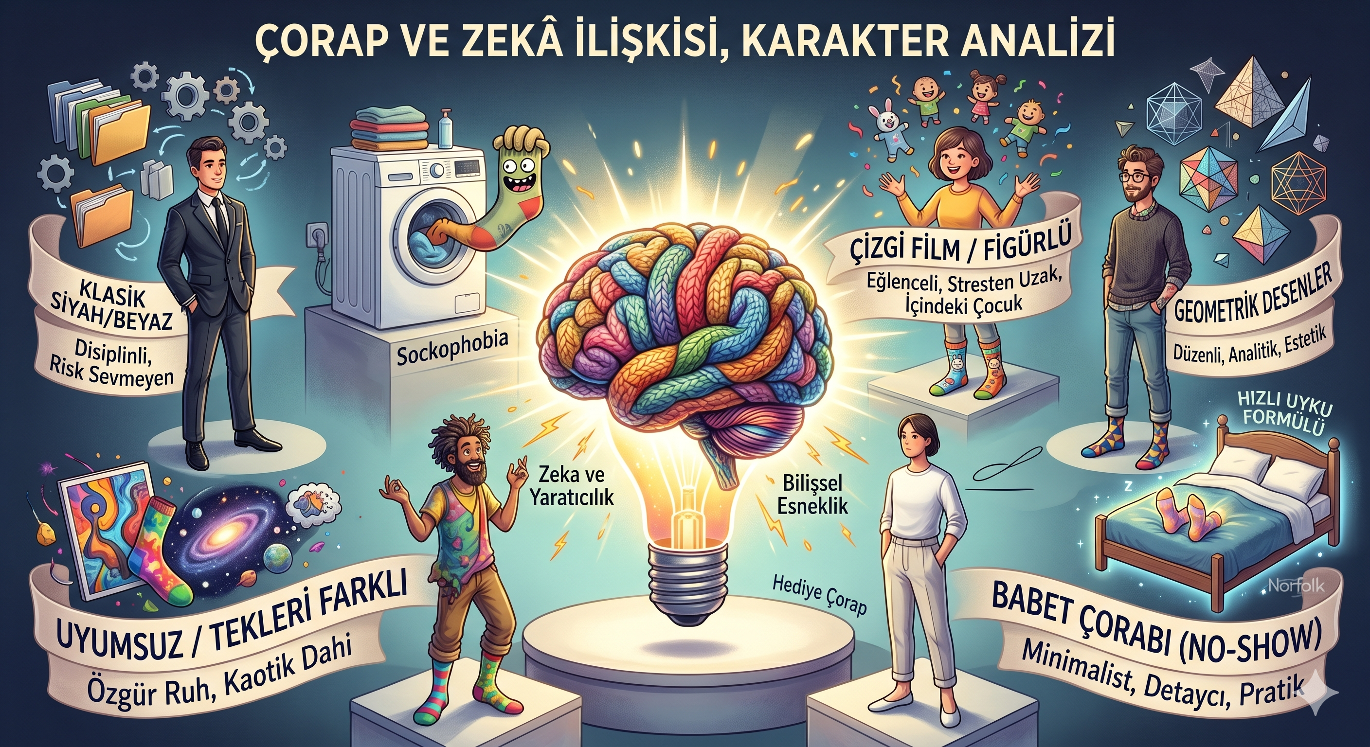 Çorap ve Zekâ İlişkisi: Çorap Seçiminiz Karakterinizi Nasıl Anlatıyor?