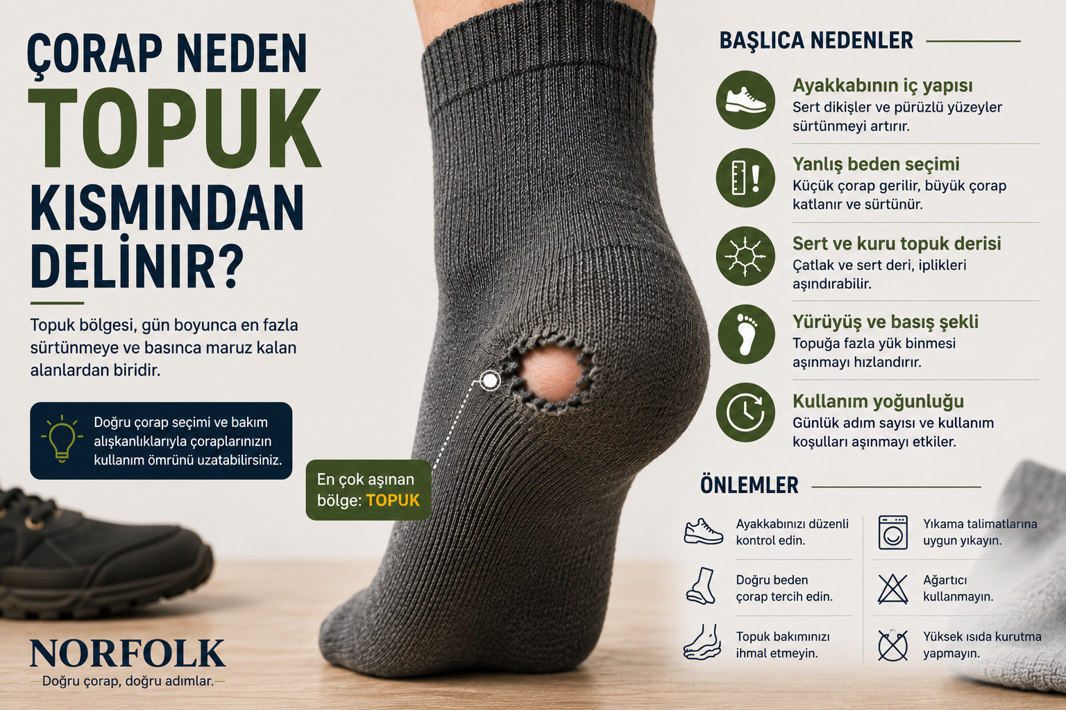 Çorap Neden Topuk Kısmından Delinir? Sebepleri ve Çözüm Yolları | Norfolk Academy