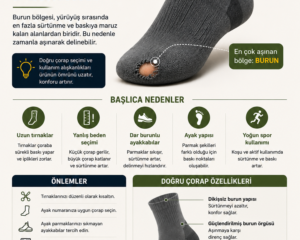 Çorap Burun Kısmından Neden Delinir? Sebepleri ve Çözüm Yolları | Norfolk Academy