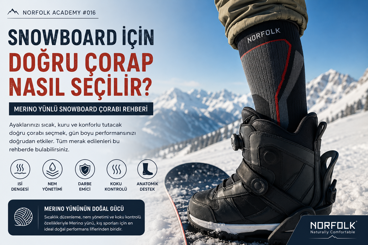 Snowboard İçin Doğru Çorap Nasıl Seçilir? | Merino Yünlü Snowboard Çorabı Rehberi