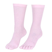 BRUGES Merino Yünlü Mantar ve Koku Önler Parmaklı Çorap 1 Çift Paket Pembe