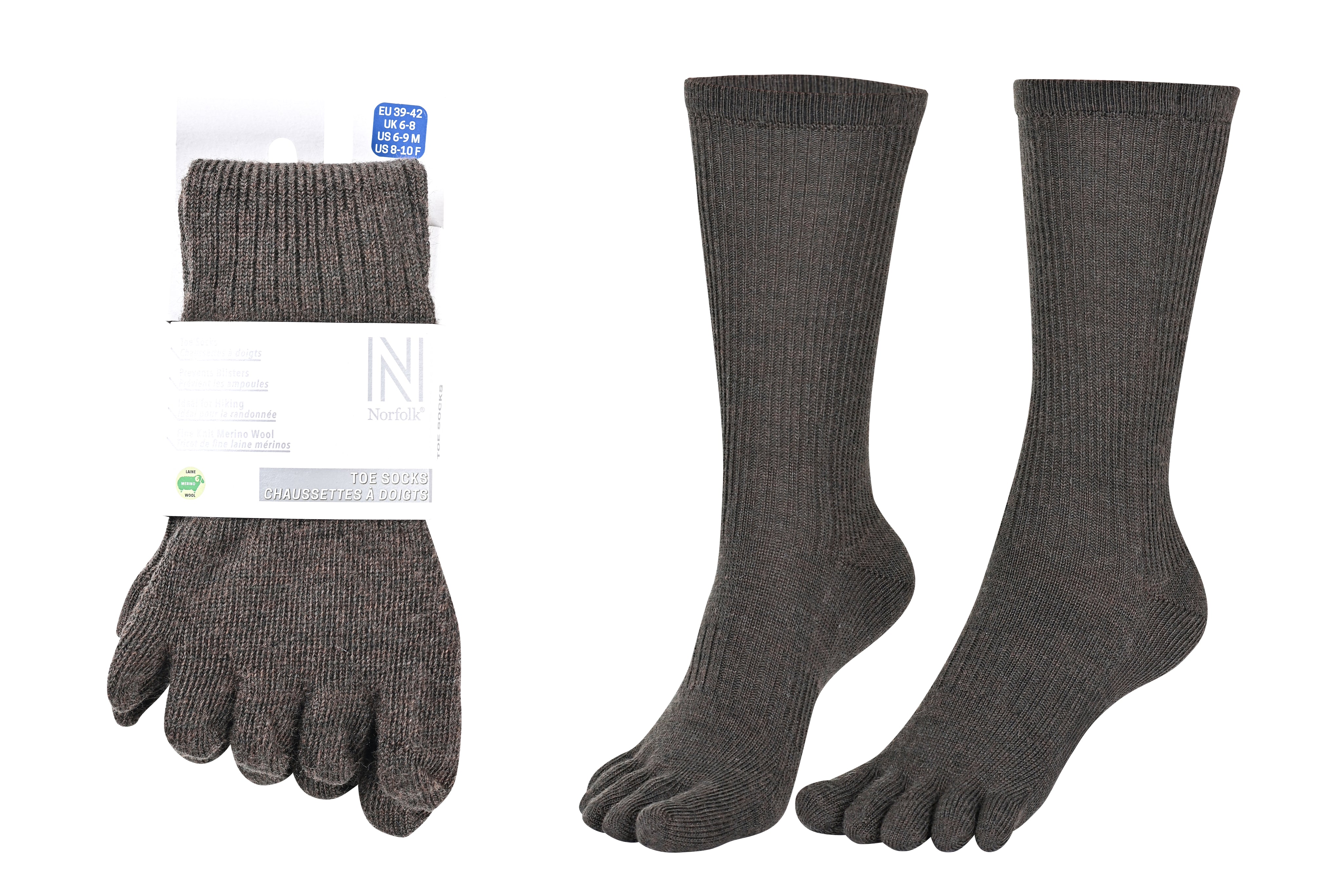 BRUGES Merino Yünlü Mantar ve Koku Önler Parmaklı Çorap 1 Çift Paket Yeşil