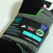 Joel Merino Yünü Koşu Çorabı 2'li Paket Yeşil/Kırmızı