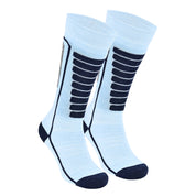 Courchevel Merinos Yünü Hafif Çocuk Kayak Çorabı Buz Mavi 2'li Paket
