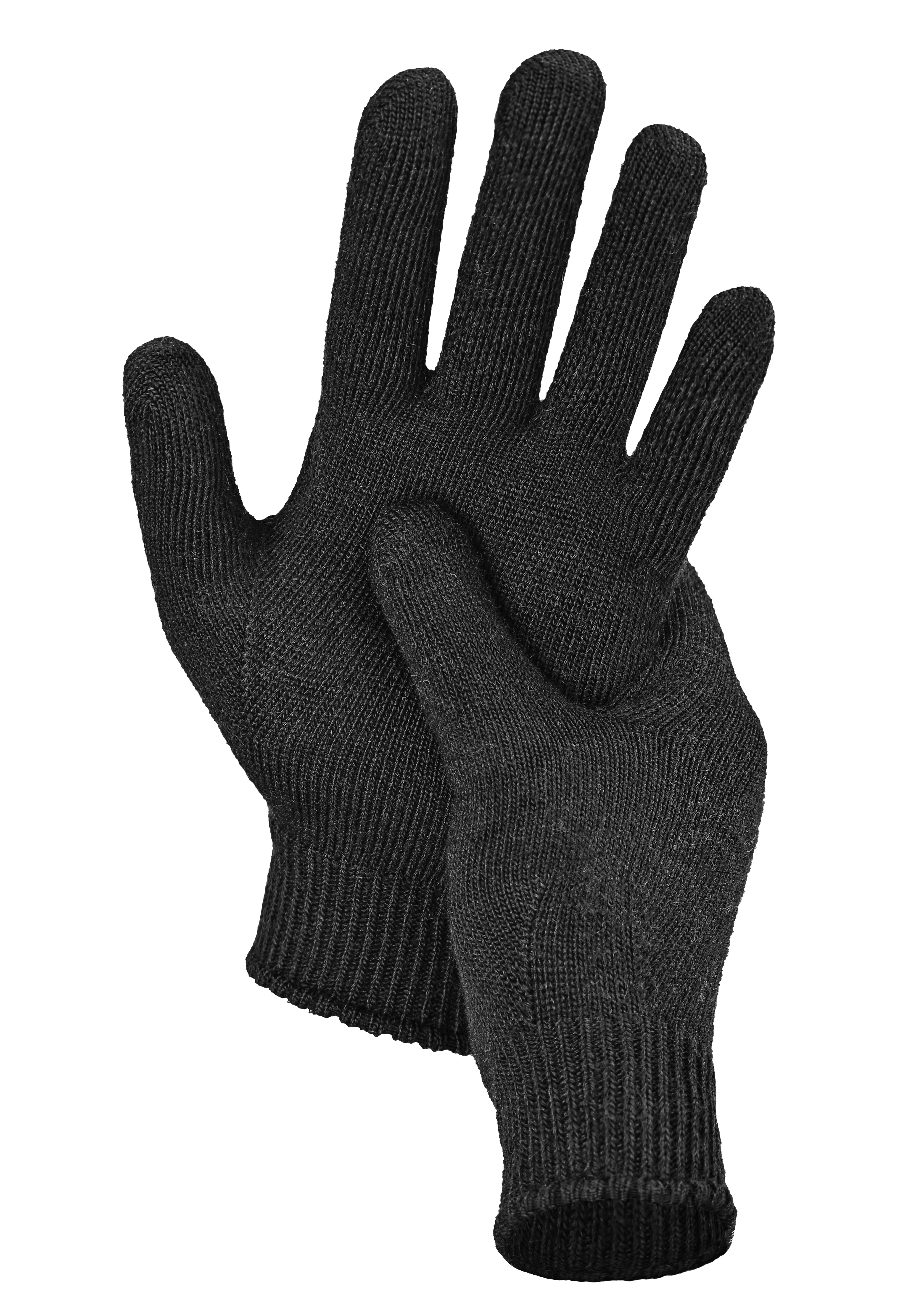 Winter Set %70 Merino Yünü Termal Bere Boyunluk ve Eldiven 3'lü Kış Seti - Siyah