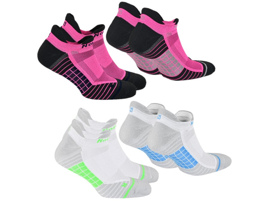 CHEETAH LC Düşük Kesim Koşu Spor Performans ve Antreman Çorabı 4'lü Paket Pembe/Beyaz