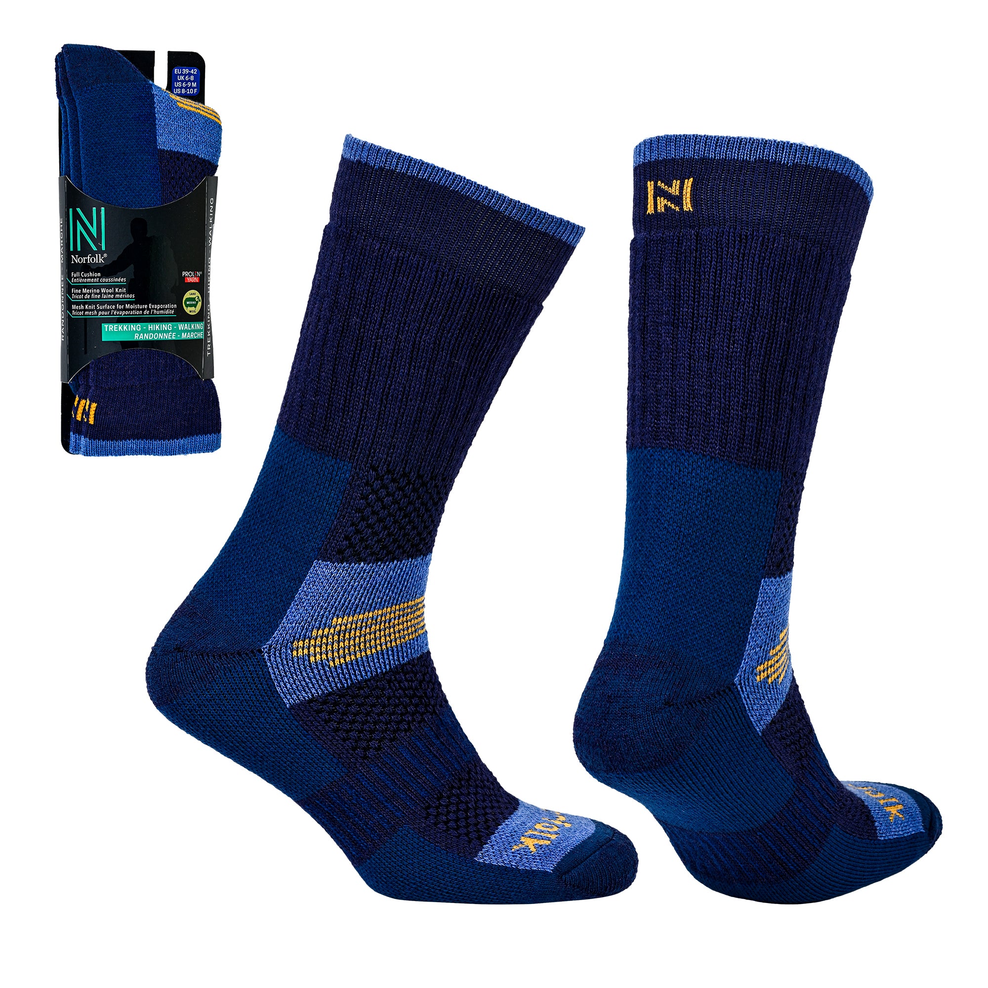 VOYAGER 2.0 Termal Merinos Yünlü Tam Yastıklı Outdoor Yürüyüş Çorabı - Lacivert