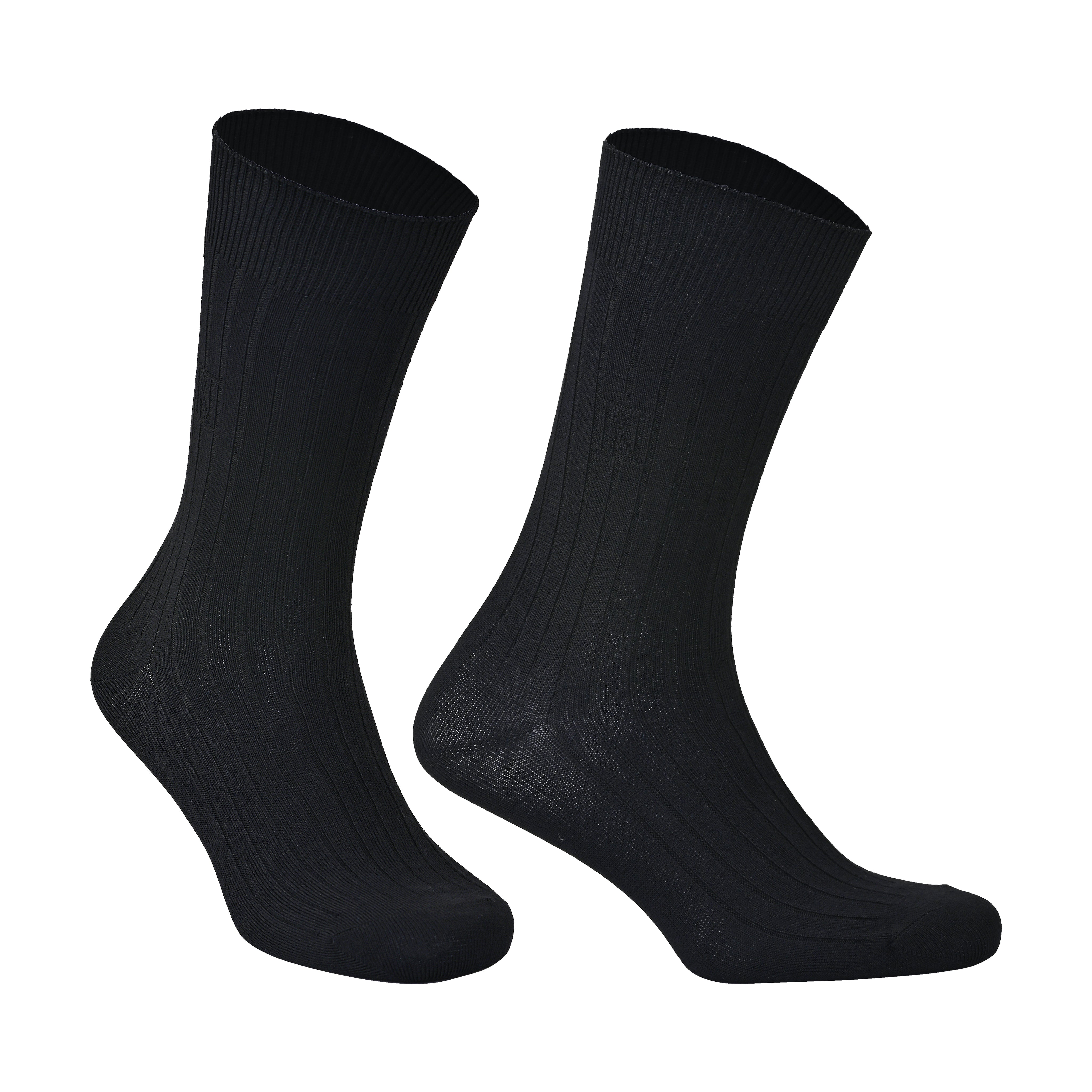 COMET NAVY-BLACK N-Twist Teknolojili Bambu-Pamuk Bükümlü Günlük Çorap - 6 Çift - Kraft Kutu