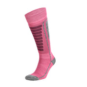 Courchevel Merinos Yünü Hafif Çocuk Kayak Çorabı Pembe 2'li Paket