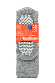 MERCURY Antibakteriyel Kaydırmaz Tabanlı Şardonlu Günlük Ev Çorabı - Gri 1 Çift Paket