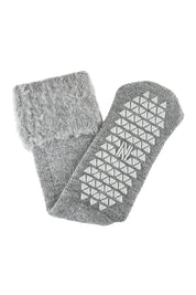 MERCURY Antibakteriyel Kaydırmaz Tabanlı Şardonlu Günlük Ev Çorabı - Gri 1 Çift Paket