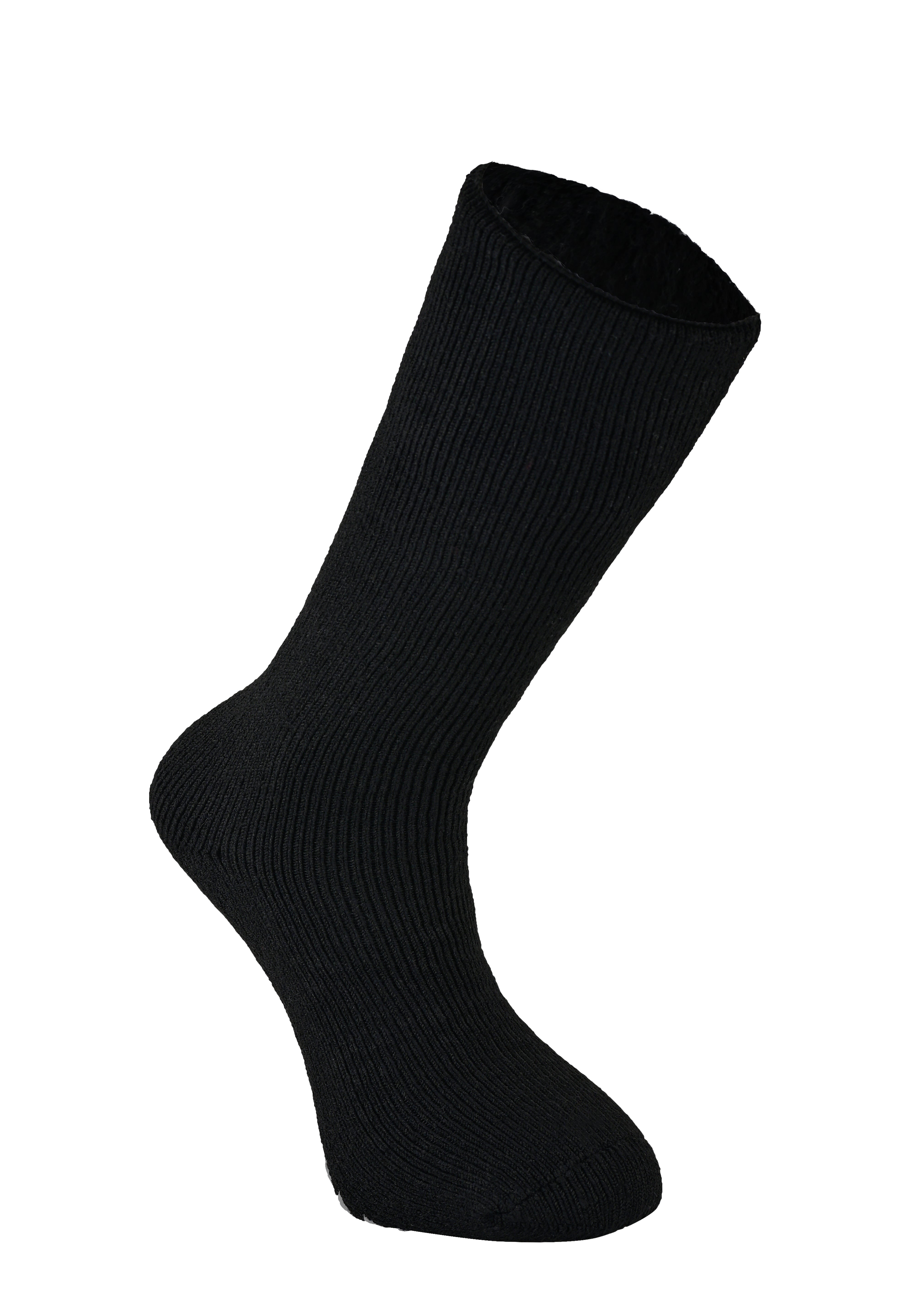 MERCURY Antibakteriyel Kaydırmaz Tabanlı Şardonlu Günlük Ev Çorabı - Siyah 1 Çift Paket