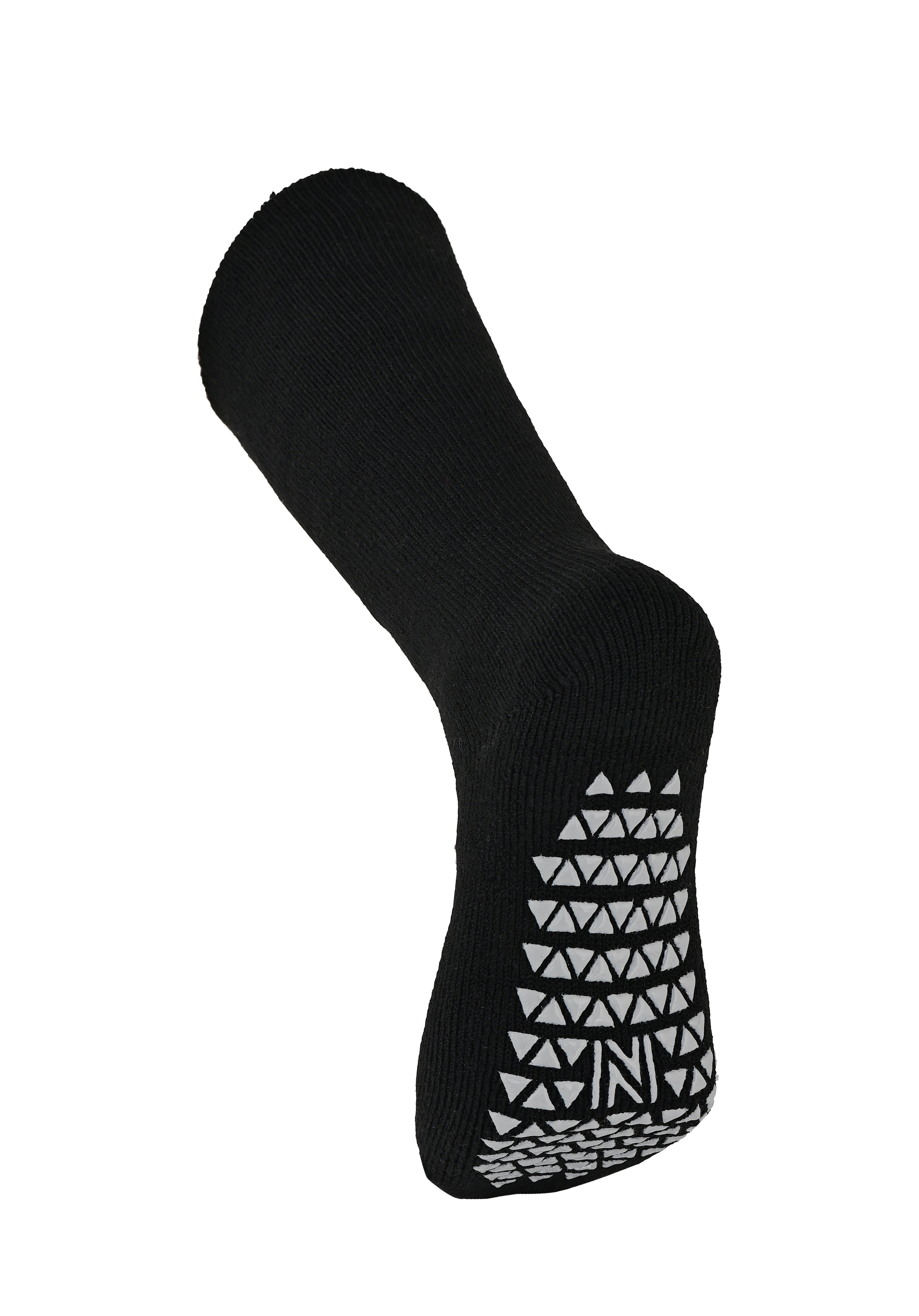 MERCURY Antibakteriyel Kaydırmaz Tabanlı Şardonlu Günlük Ev Çorabı - Siyah 1 Çift Paket