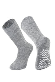 MERCURY Antibakteriyel Kaydırmaz Tabanlı Şardonlu Günlük Ev Çorabı - Gri 1 Çift Paket