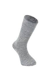 MERCURY Antibakteriyel Kaydırmaz Tabanlı Şardonlu Günlük Ev Çorabı - Gri 1 Çift Paket