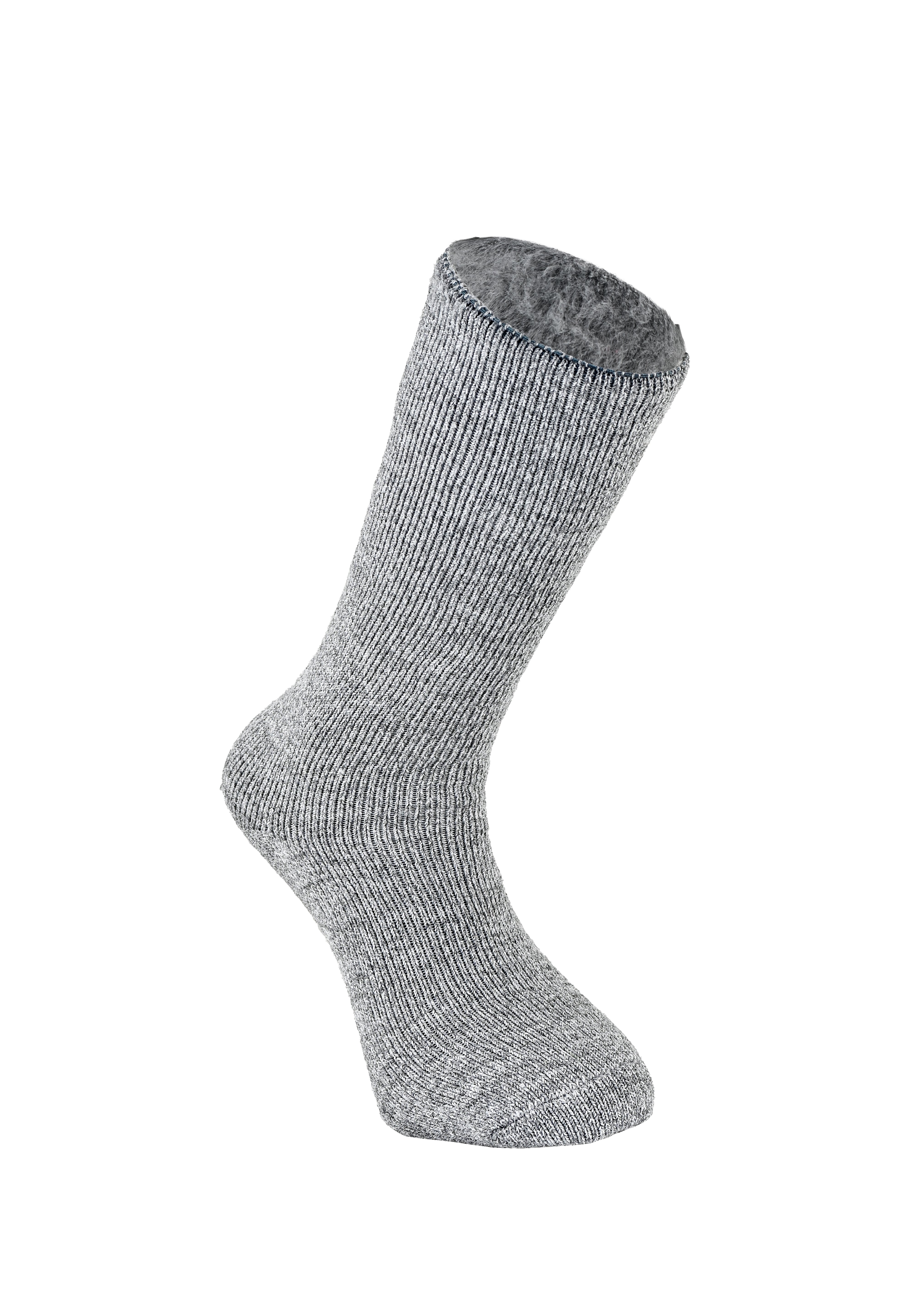 MERCURY Antibakteriyel Kaydırmaz Tabanlı Şardonlu Günlük Ev Çorabı - Gri 1 Çift Paket