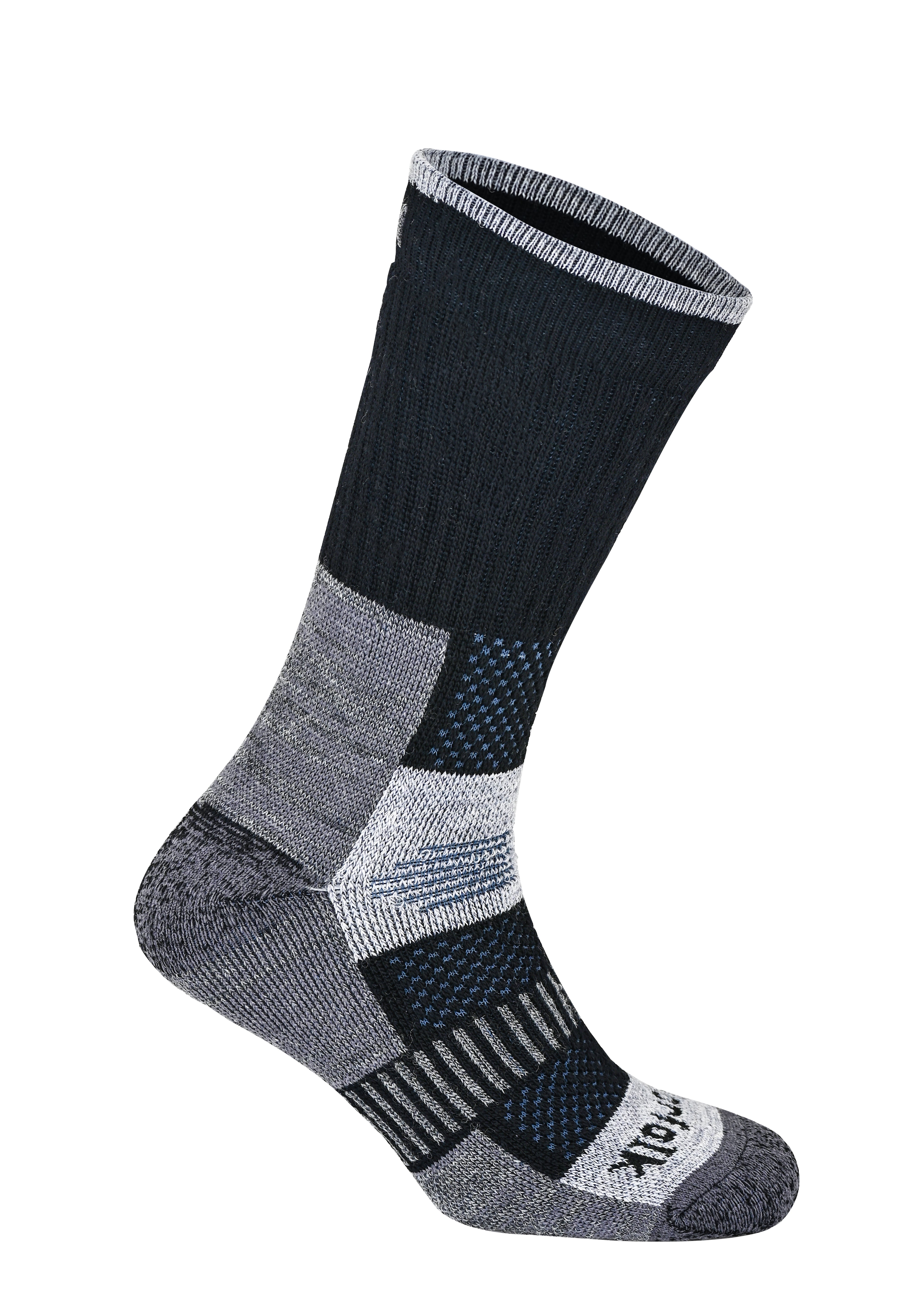 VOYAGER 2.0 Termal Merinos Yünlü Tam Yastıklı Outdoor Yürüyüş Çorabı - Siyah