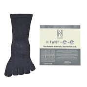 BRIGHTON N-Twist Teknolojili Bambu-Pamuk Bükümlü Parmaklı Çorap 1 Çift - Gri