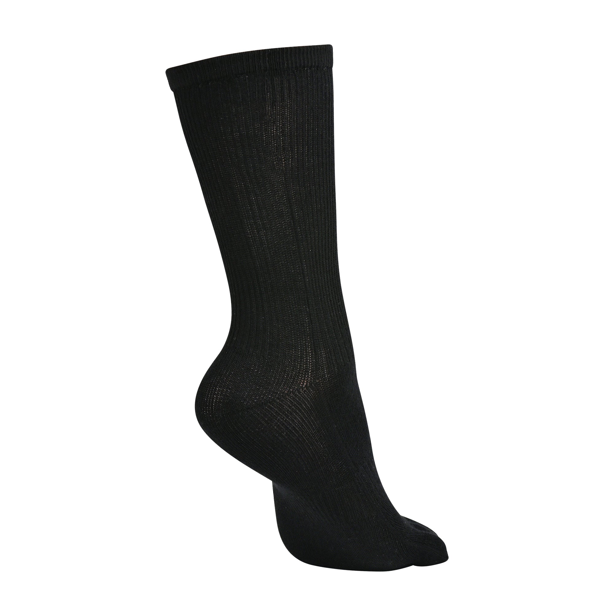 BRIGHTON N-Twist Teknolojili Bambu-Pamuk Bükümlü Parmaklı Çorap 1 Çift - Siyah