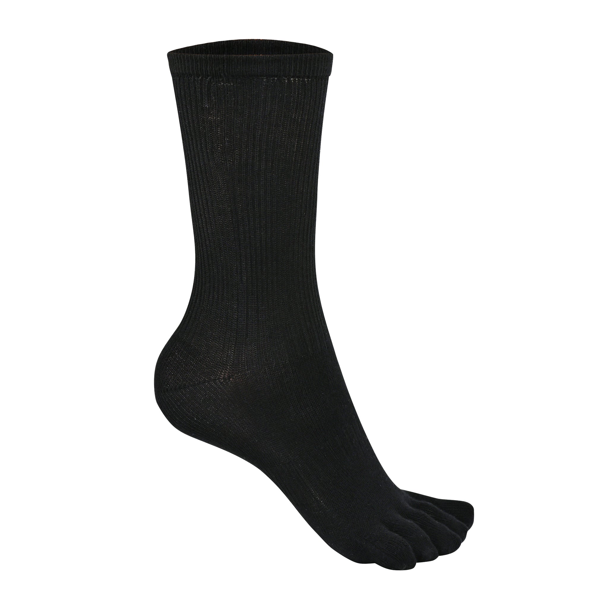 BRIGHTON N-Twist Teknolojili Bambu-Pamuk Bükümlü Parmaklı Çorap 1 Çift - Siyah