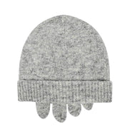 DAPHNE Alpaka Yün Bere ve Eldiven Seti (Gri)