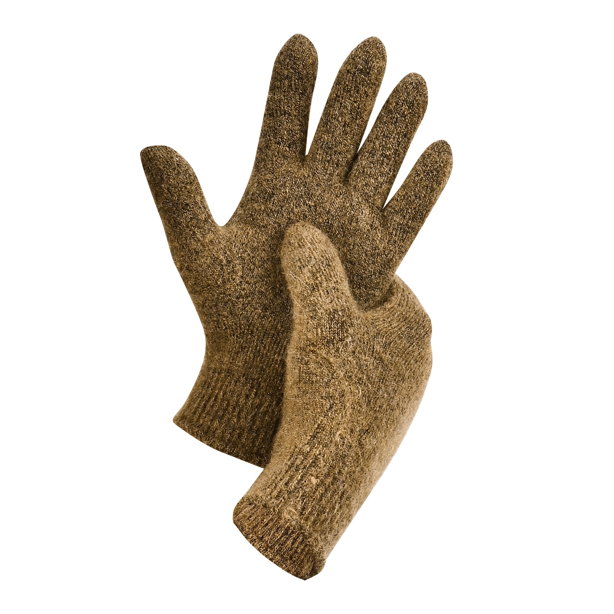 DAPHNE Alpaka Yün Bere ve Eldiven Seti (Kahverengi)