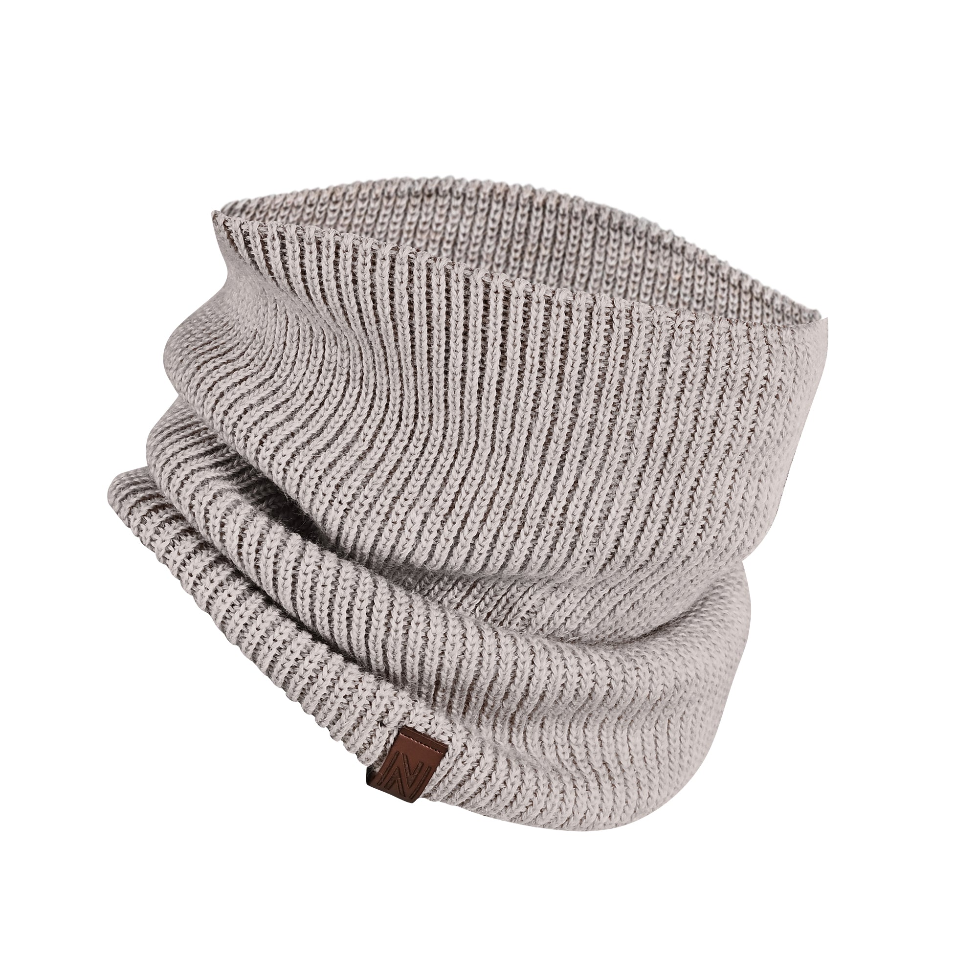 Winter Set %70 Merino Yünü Termal Bere Boyunluk ve Eldiven 3'lü Kış Seti - Krem