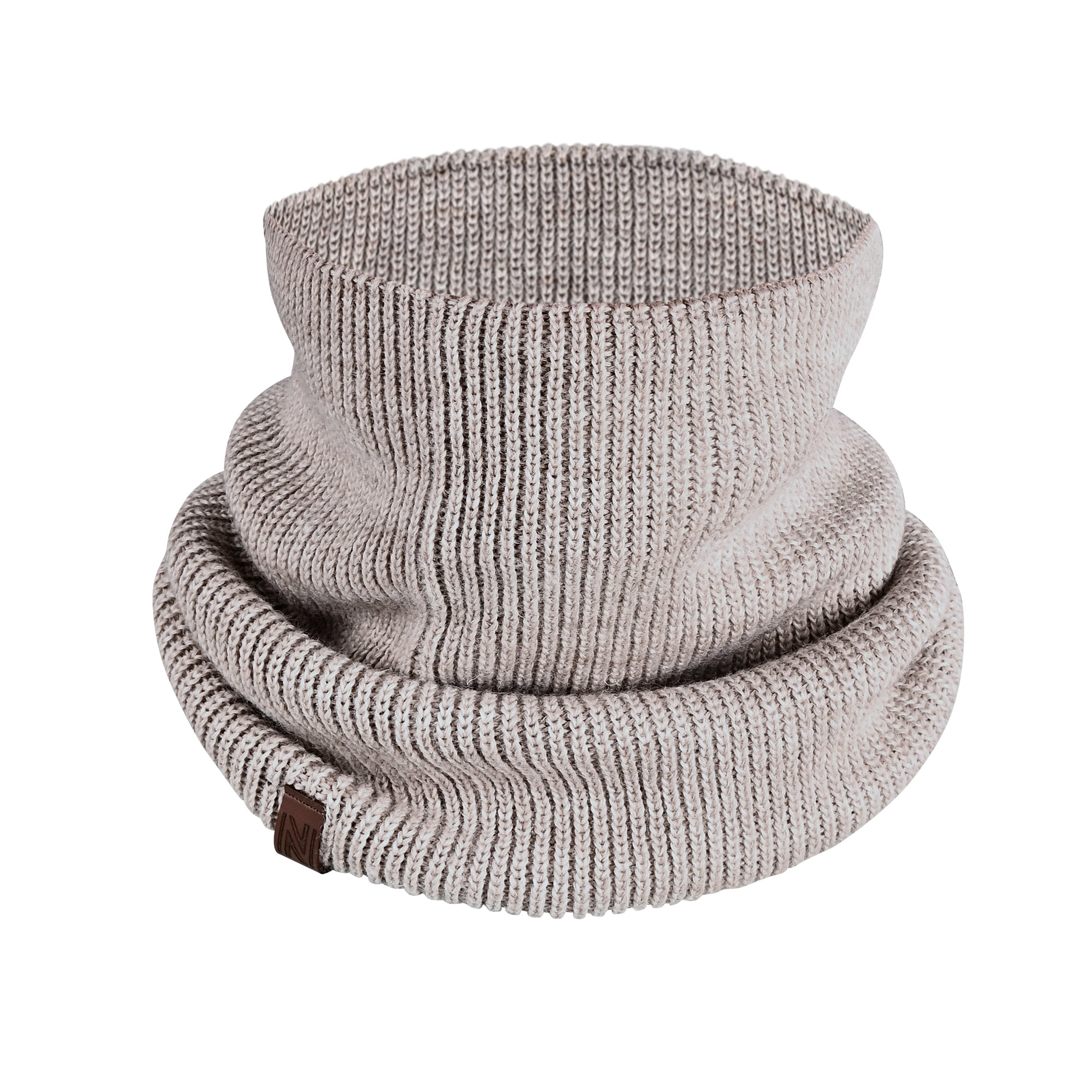 Winter Set %70 Merino Yünü Termal Bere Boyunluk ve Eldiven 3'lü Kış Seti - Krem