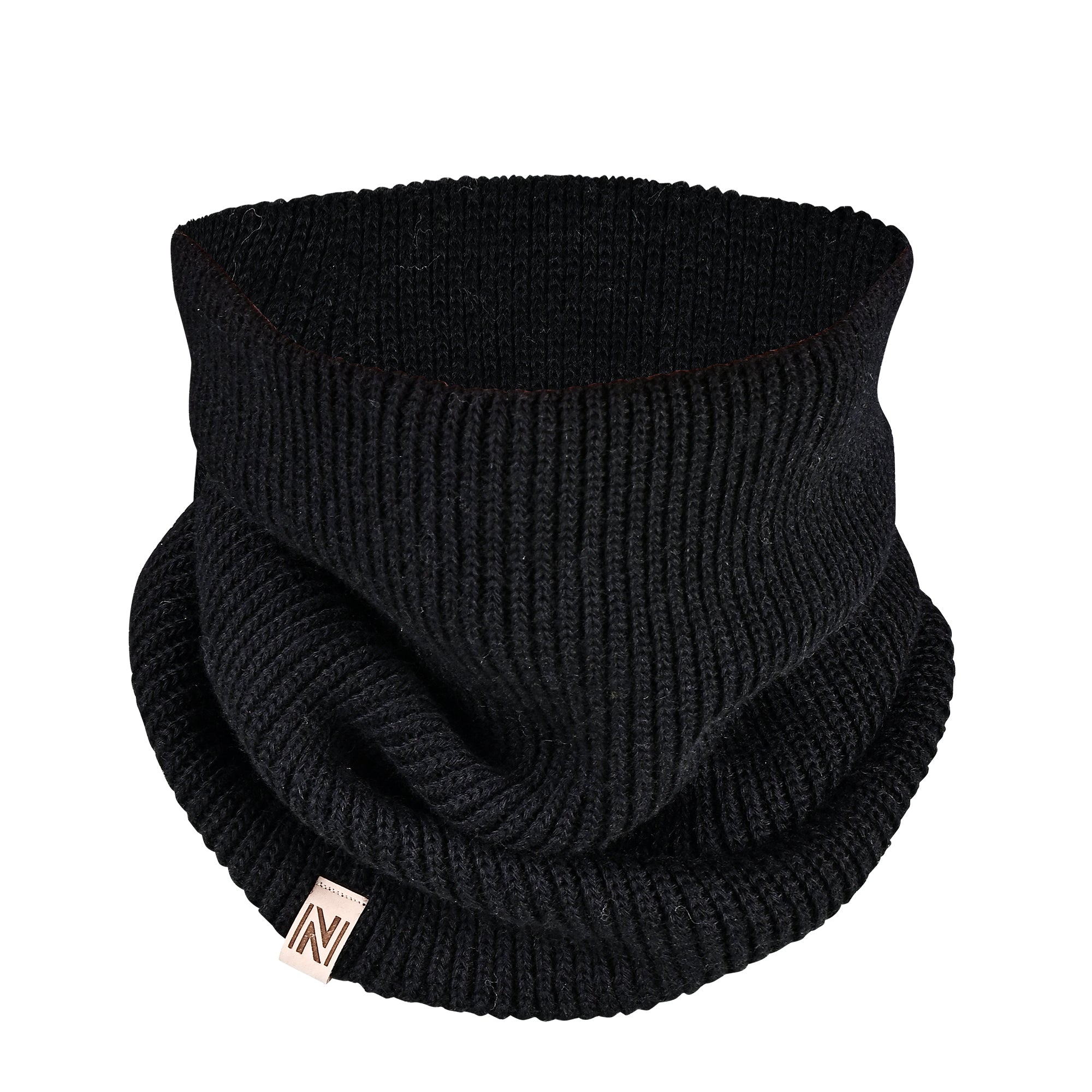 Winter Set %70 Merino Yünü Termal Bere Boyunluk ve Eldiven 3'lü Kış Seti - Siyah