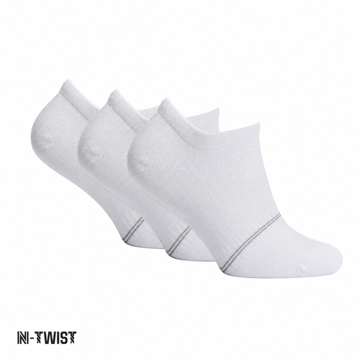 Fresh N-Twist Premium Bambu ve Pamuklu Günlük Spor Çorap Beyaz 3 Çift