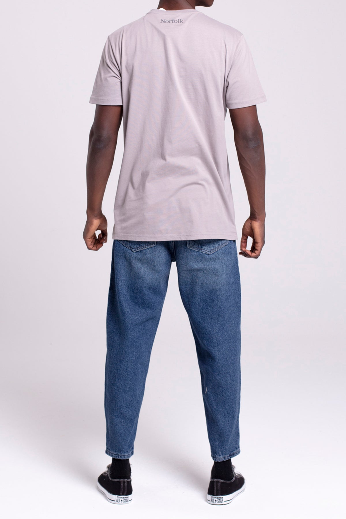 VIGO Erkek %100 Pamuk Oval Kesim Bisiklet Yaka Basic Tişört Gri