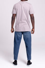 VIGO Erkek %100 Pamuk Oval Kesim Bisiklet Yaka Basic Tişört Gri