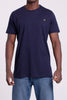VIGO Erkek %100 Pamuk Oval Kesim Bisiklet Yaka Basic Tişört Lacivert