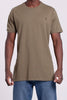 VIGO Erkek %100 Pamuk Oval Kesim Bisiklet Yaka Basic Tişört Haki