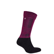 LEONARDO Merino Yünü Outdoor Yürüyüş Çorabı 2'li Paket Siyah/Magenta
