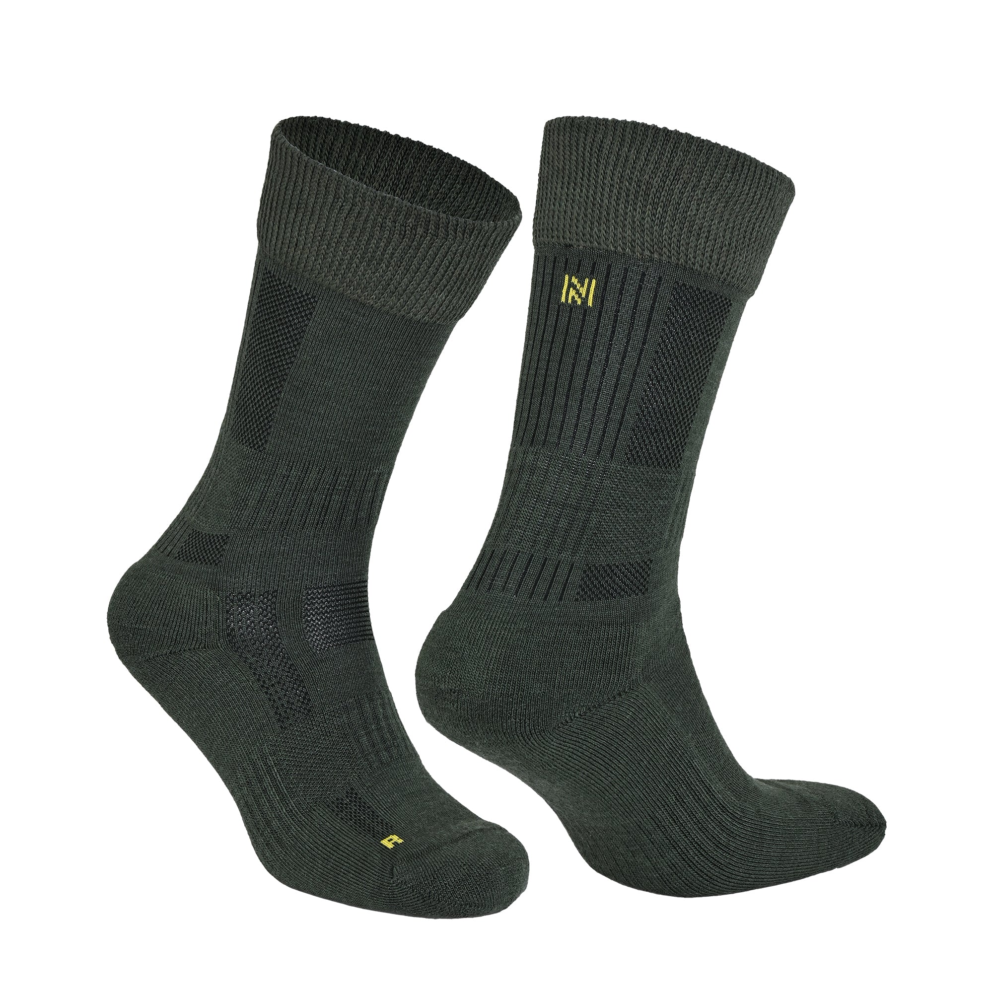LEONARDO Merino Yünü Outdoor Yürüyüş Çorabı 2'li Paket Yeşil
