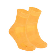Leonardo QTR Merinos Yünü Yastıklamalı Bisiklet/Yürüyüş Çorabı 2'li Paket Sarı/Turuncu