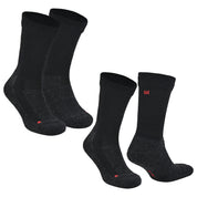 LEONARDO Merino Yünü Outdoor Yürüyüş Çorabı 2'li Paket Siyah