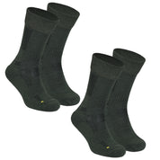LEONARDO Merino Yünü Outdoor Yürüyüş Çorabı 2'li Paket Yeşil