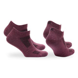 SHELDON LC Düşük Kesim Merino Yünü Outdoor Yürüyüş Çorapları 2'li Paket Rose