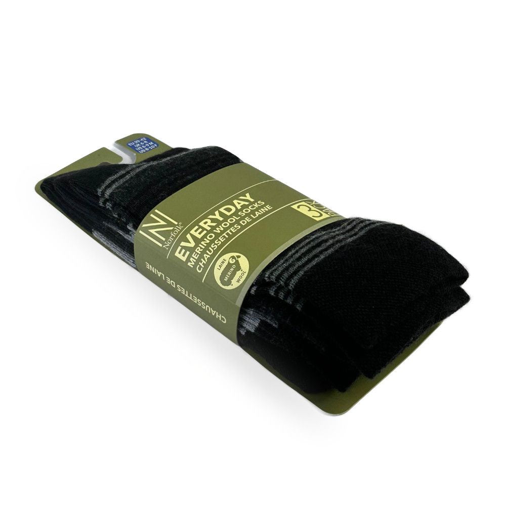 STOCKHOLM Merinos Yünü İnce Örgü Premium Gündelik Günlük Çorap 3'lü Paket Gri Çizgili