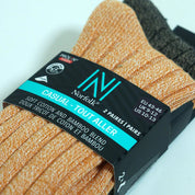 Amsterdam Bambu ve Pamuk Yumuşak Günlük Çorap 2'li Paket Kahverengi/Hardal