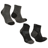 Avery Merino Yünlü İç Astarlı Outdoor Yürüyüş Çorabı 2'li Paket - Siyah/Gri