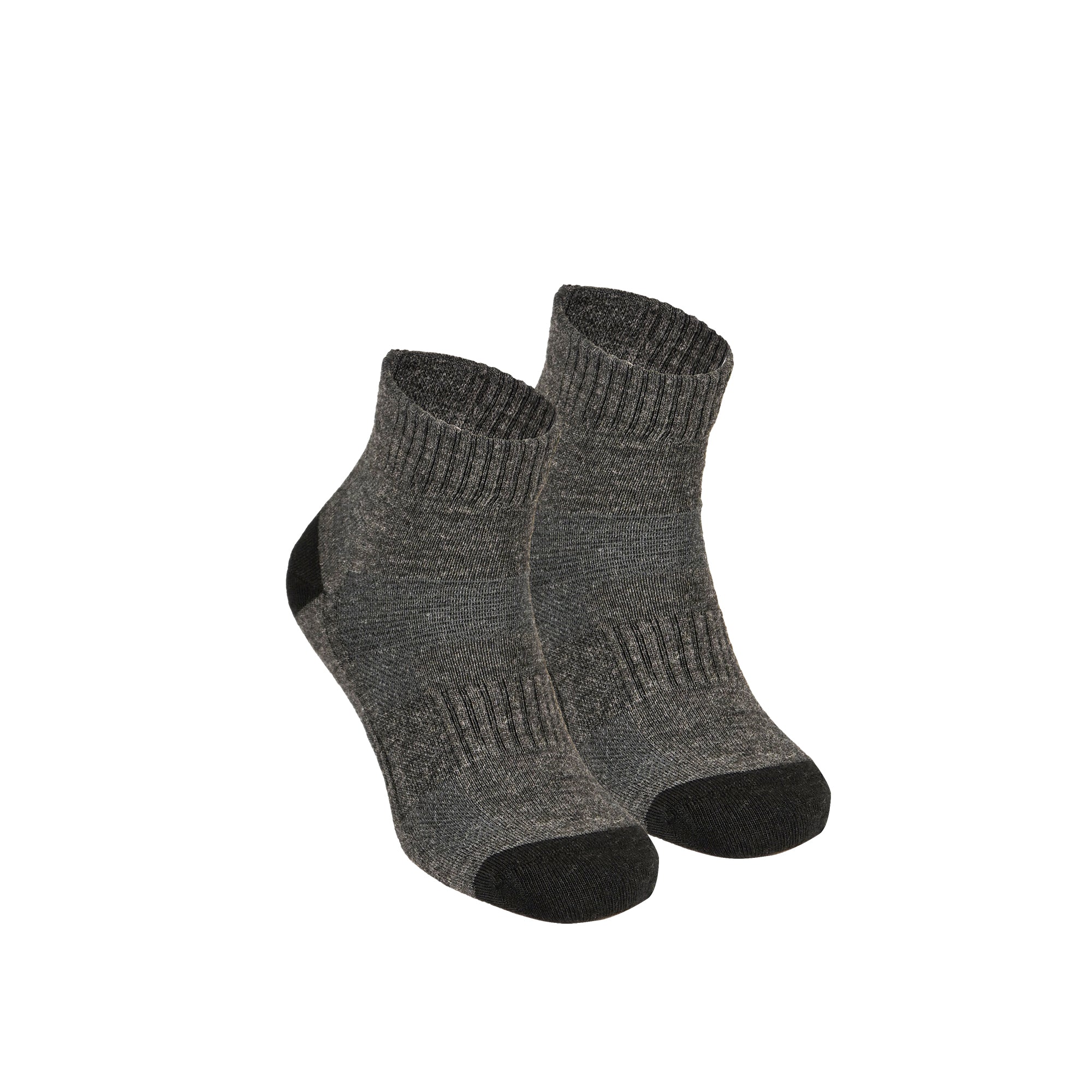 Avery Merino Yünlü İç Astarlı Outdoor Yürüyüş Çorabı 2'li Paket - Siyah/Gri