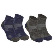 Avery Merino Yünlü İç Astarlı Outdoor Yürüyüş Çorabı 2'li Paket - Lacivert/Gri