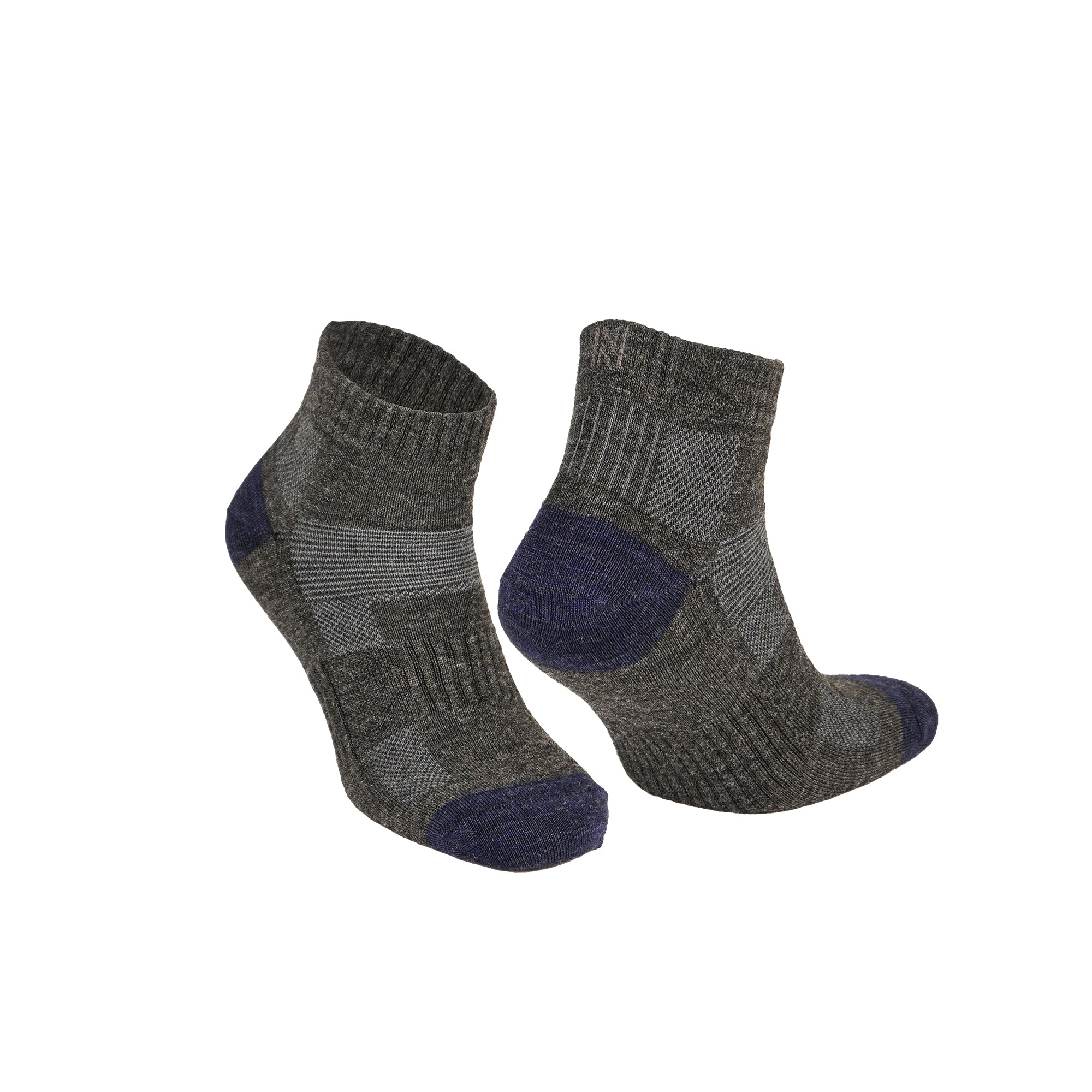 Avery Merino Yünlü İç Astarlı Outdoor Yürüyüş Çorabı 2'li Paket - Lacivert/Gri